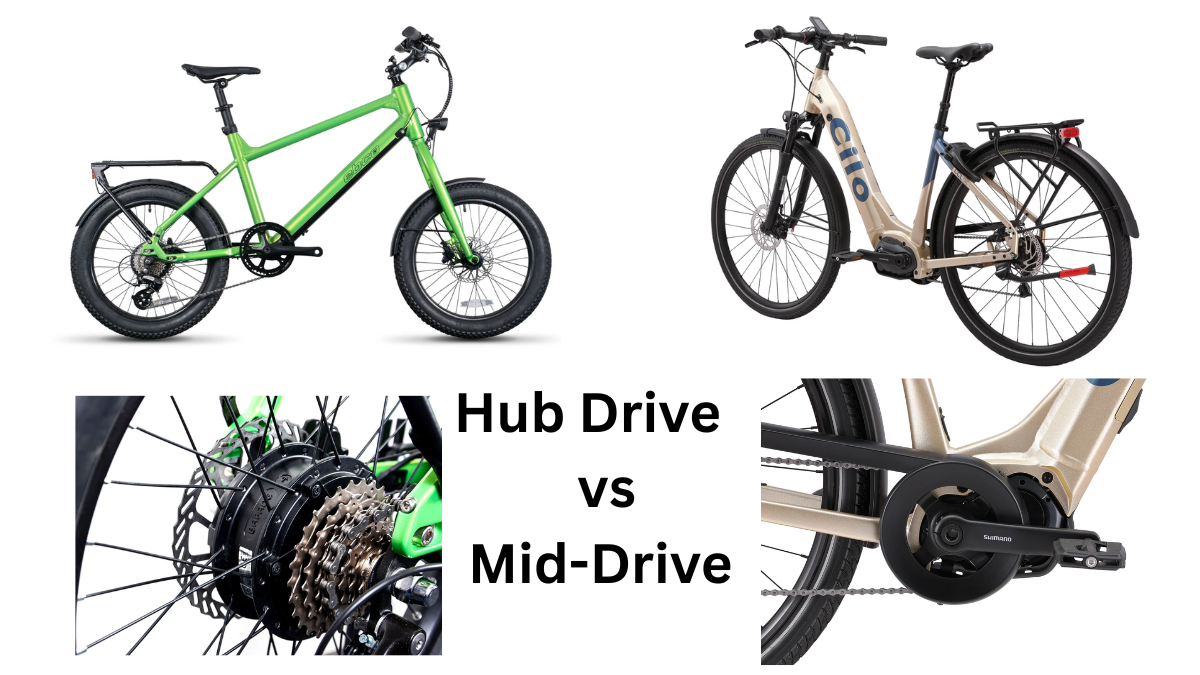 What's the difference between a hub-drive and a mid-drive E-bike?