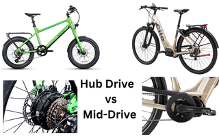 What's the difference between a hub-drive and a mid-drive E-bike?