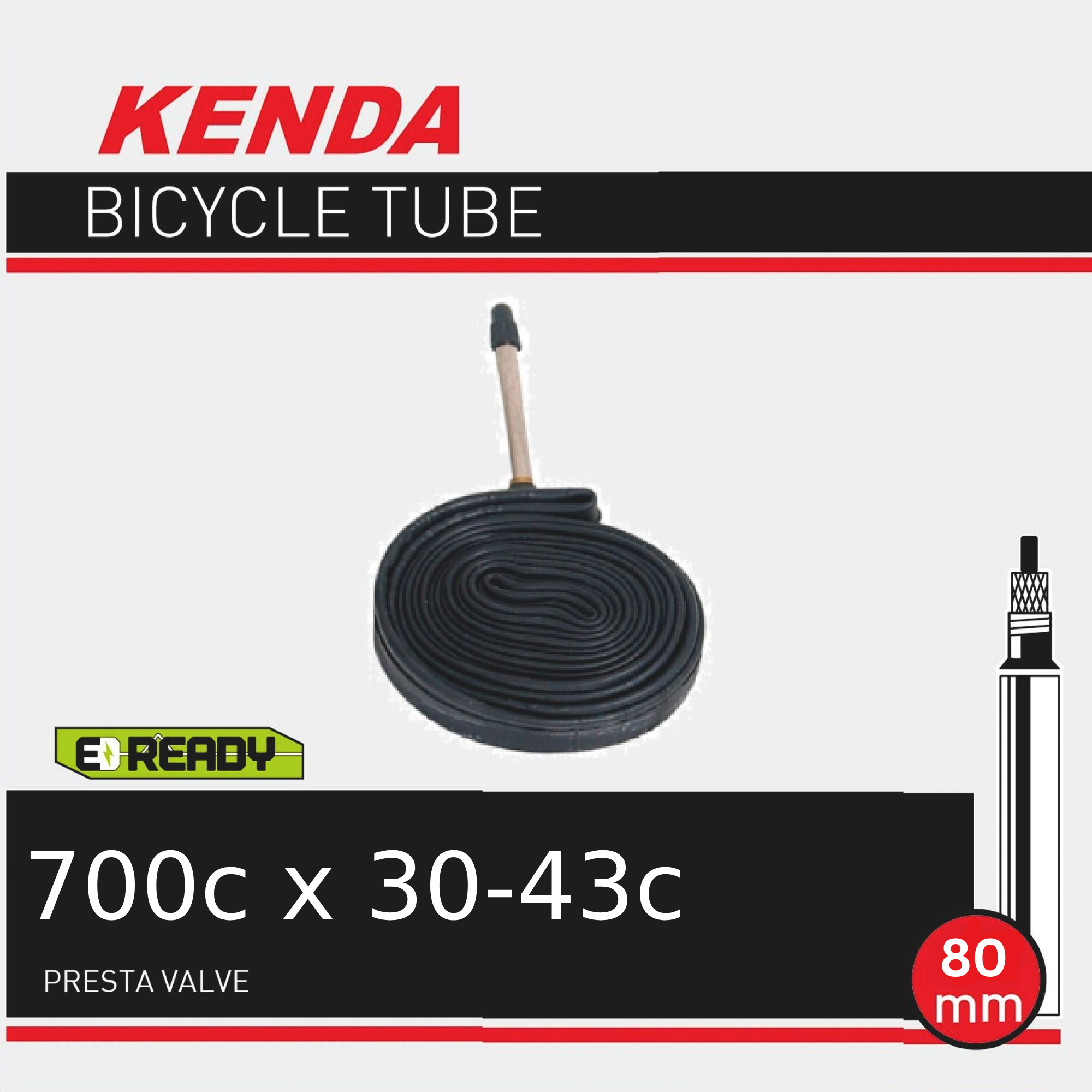 Kenda Inner Tube 700x30-43c 80mm Presta Valve