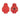 EXUSTAR Cleat Covers - Red - For Look Pedals