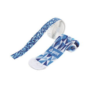 Guee Geo Racefit Socks | White & Blue