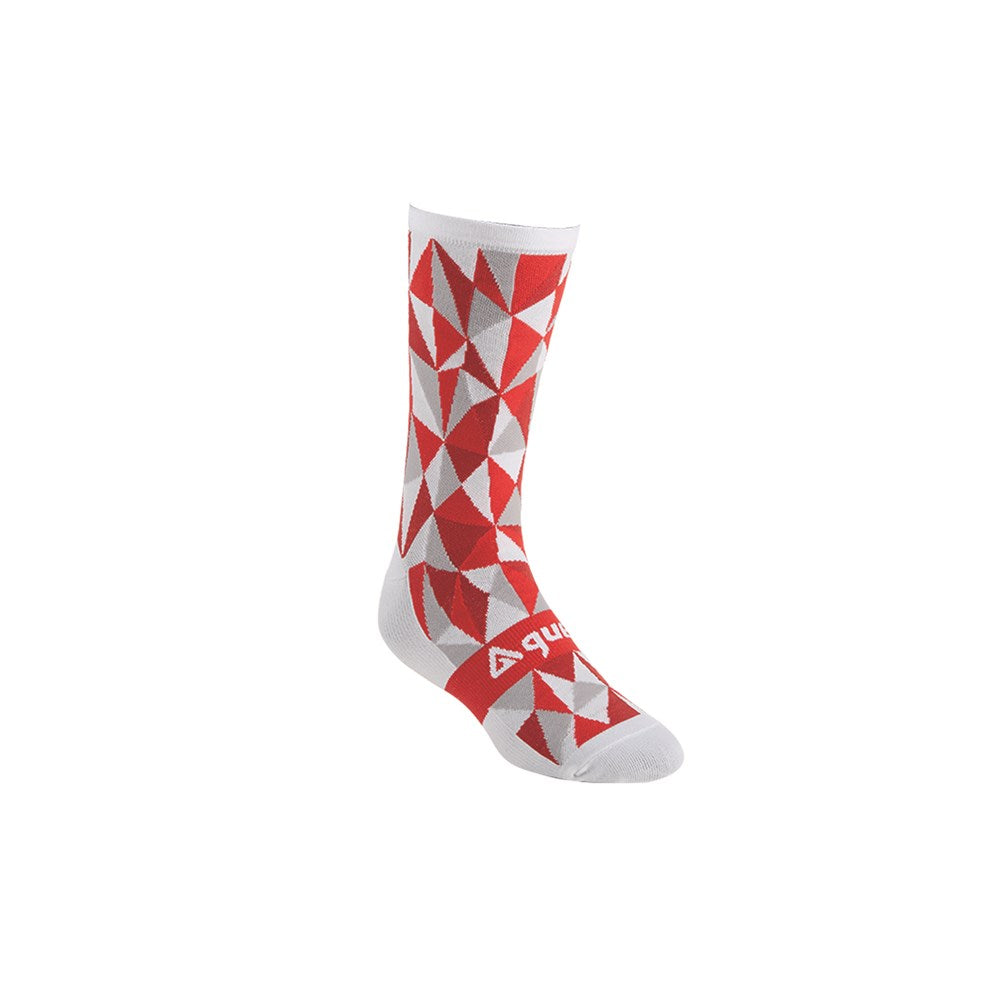 Guee Geo Racefit Socks | White & Red