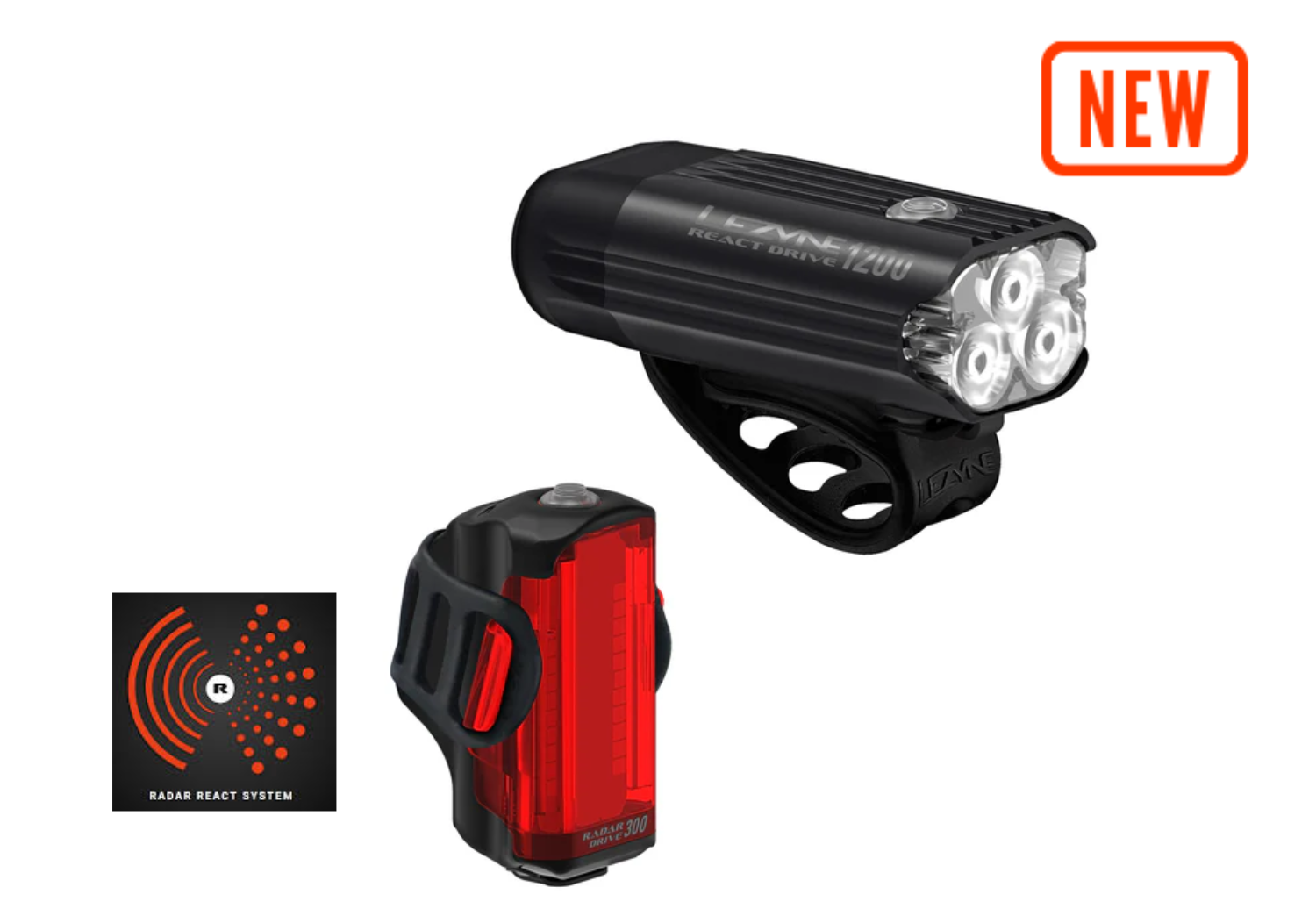 Lezyne React Front & Radar Rear Light Set