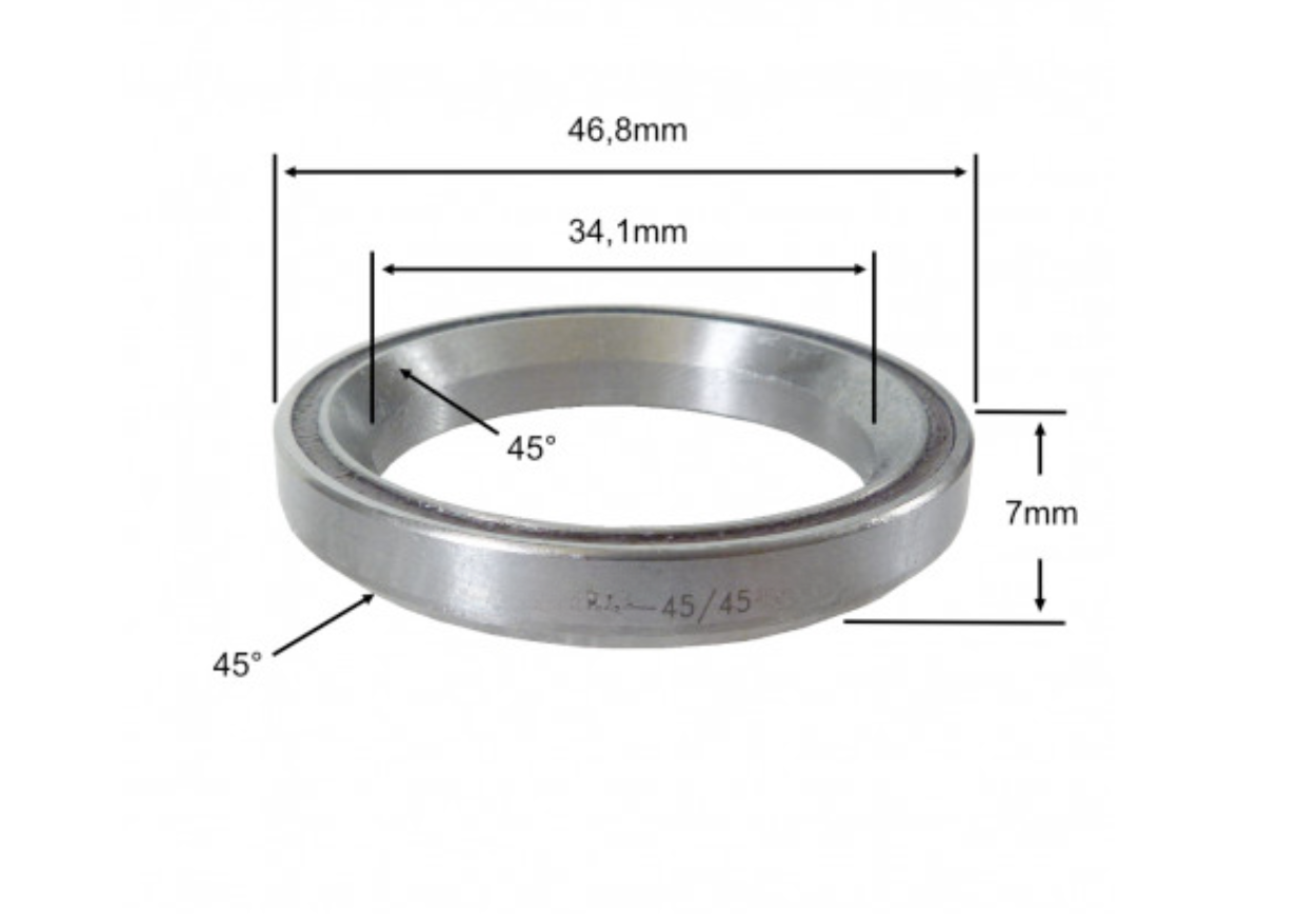 BlackBearing Headset Bearing C1 45/45 34.1X46.8X7mm