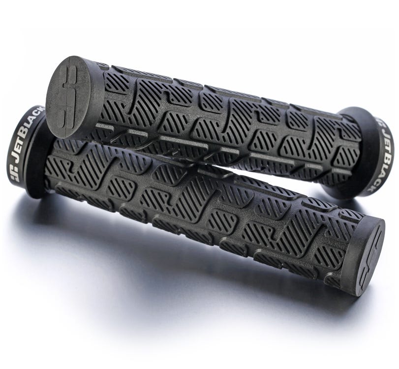 JetBlack RIP Single Sided Lock On Grips | Black/Black