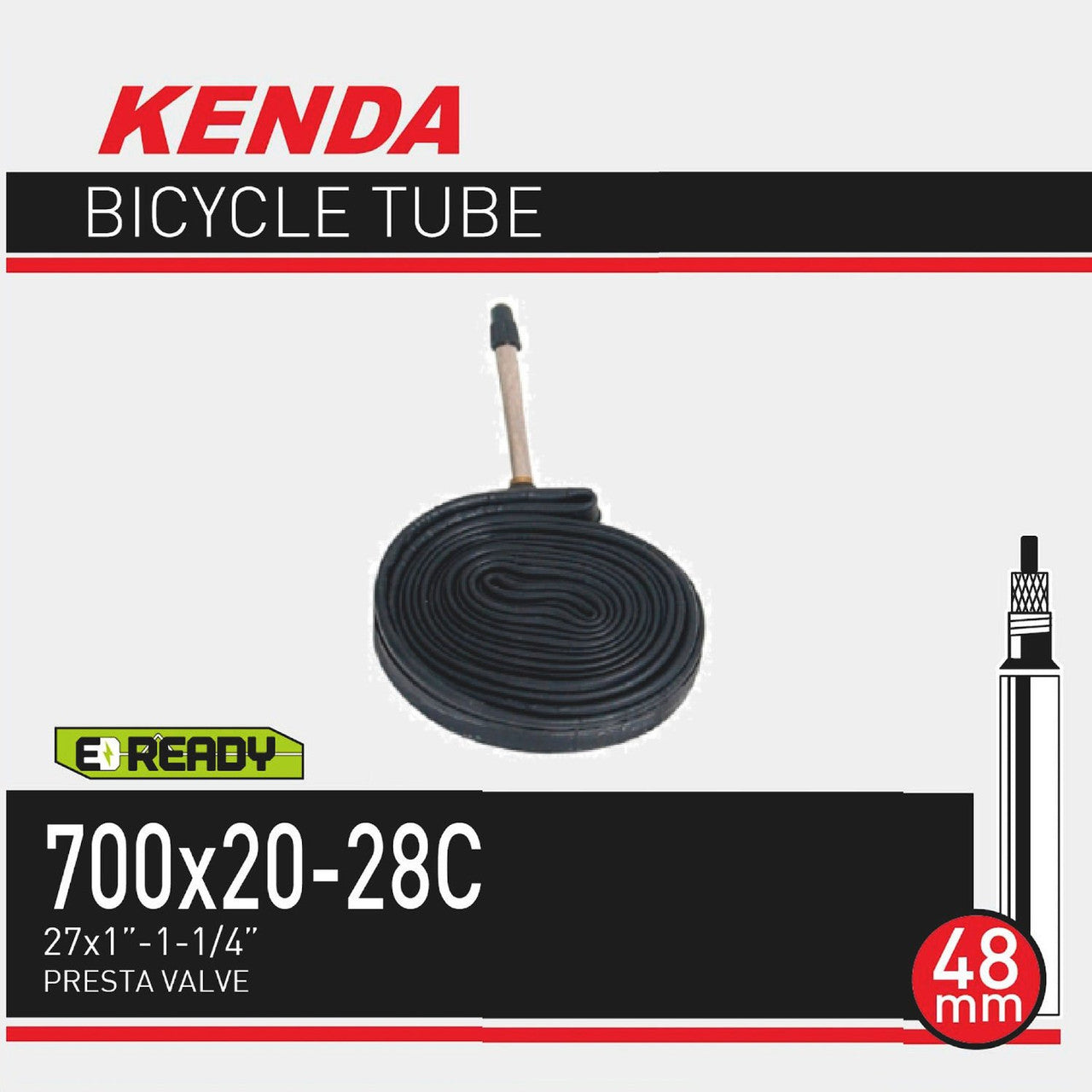 Kenda Inner Tube 700 x 20-28c 48mm Presta Valve