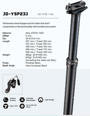 30.9 170mm online dropper post