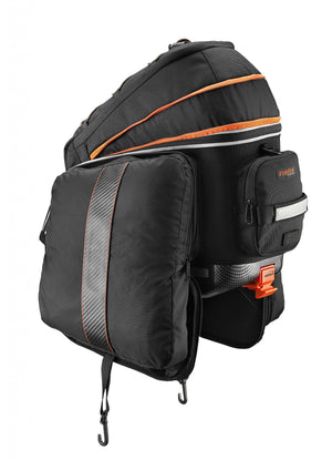 IBERA Pak Rak Expandable Clip-On Bag With Fold Down Panniers - 23L