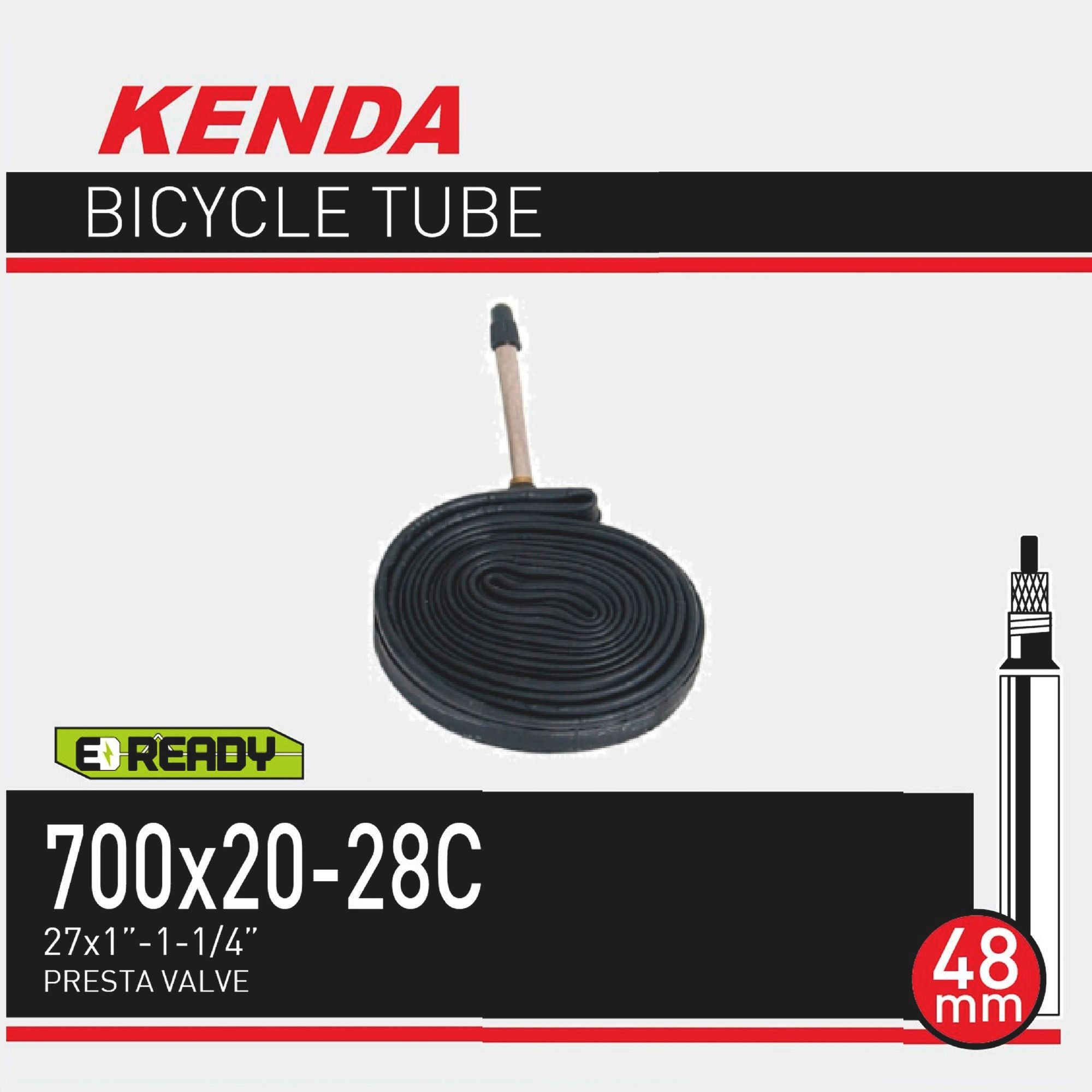 Kenda Inner tube 700c x 20-28c 48mm valve stem Presta