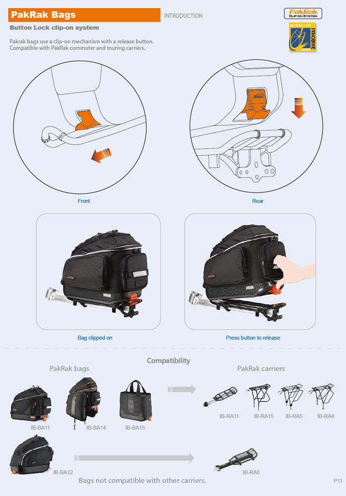 IBERA PakRak Mini Commuter Bag – Urban Pedaler - Main Image